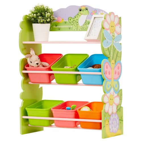 teamson夢幻花園三層收納架